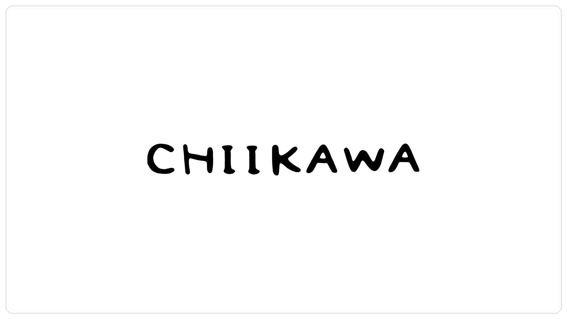 Chiikawa logo card - Mega Claw collection