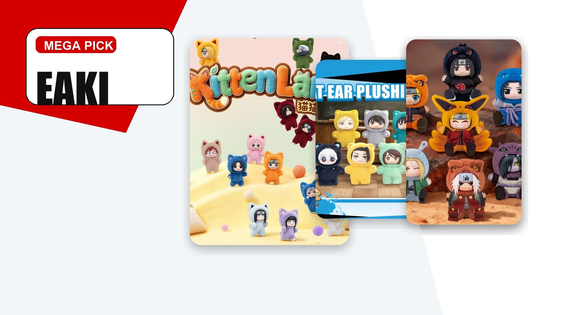 EAKI products and blind boxes at Mega Claw Shop