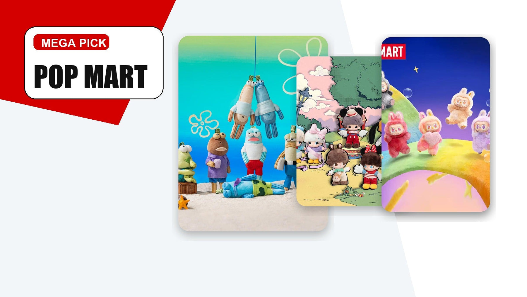 POP MART products and blind boxes at Mega Claw Shop