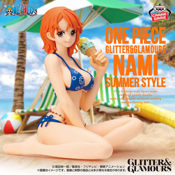 Banpresto One Piece GLITTER & GLAMOURS Nami Summer Style Figure - GLITTER & GLAMOURS Summer Style - collectible figure product view 1