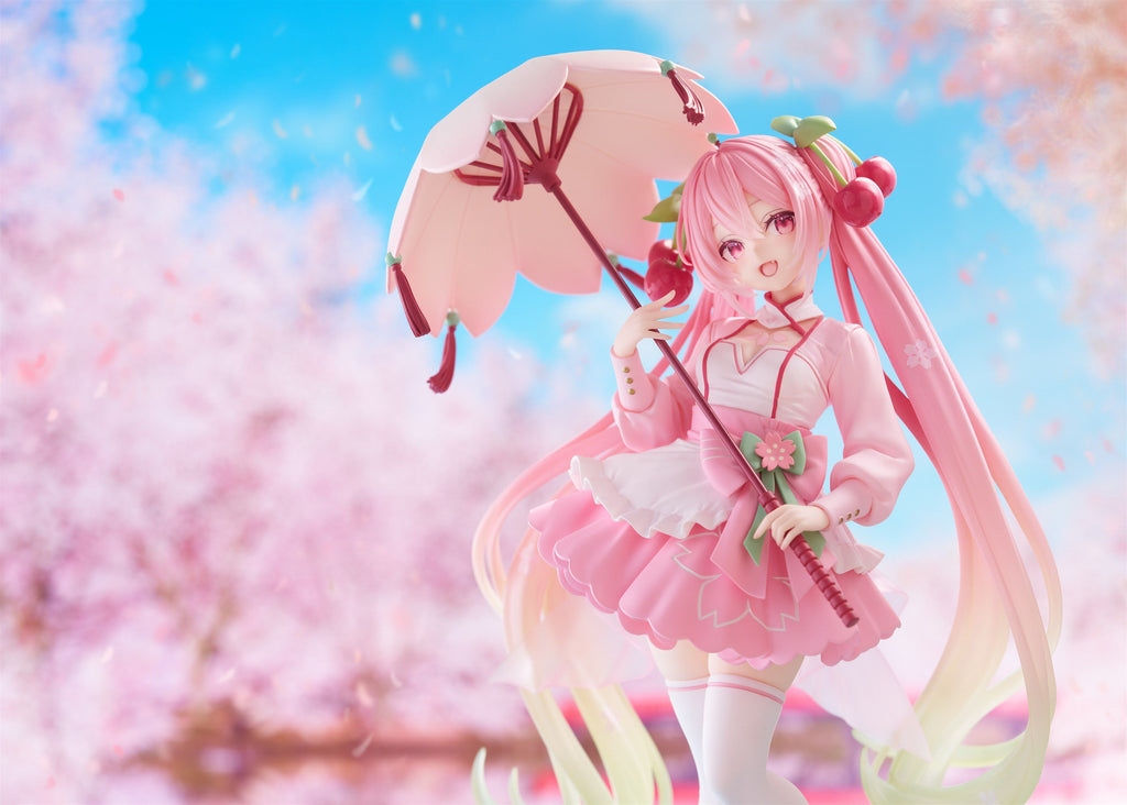 Hatsune Miku AMP Plus Sakura Dress Ver. - Collectible Figure - collectible figure product view 9
