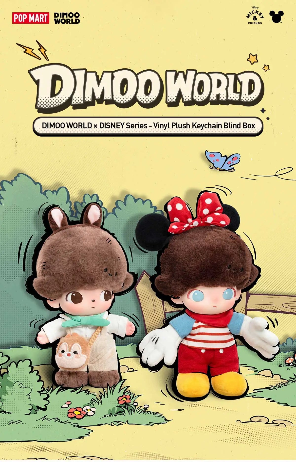 DIMOO WORLD × DISNEY Series-Vinyl Plush Keychain Blind Box - POP MART blind-box Blind Box Keychain at Mega Claw, product image 12