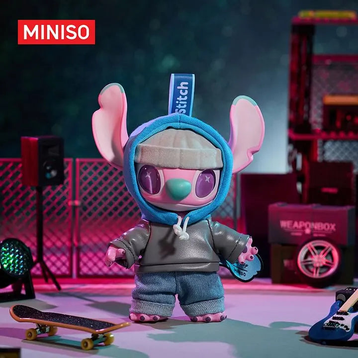 Disney Stitch Gen Z Street Soft Vinyl Plush Charm - Miniso charm Collectible Keychain at Mega Claw, product image 4