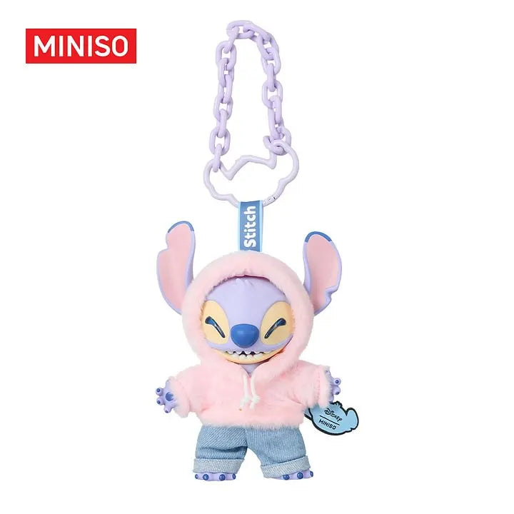 Disney Stitch Gen Z Street Soft Vinyl Plush Charm - Miniso charm Collectible Keychain at Mega Claw, product image 5