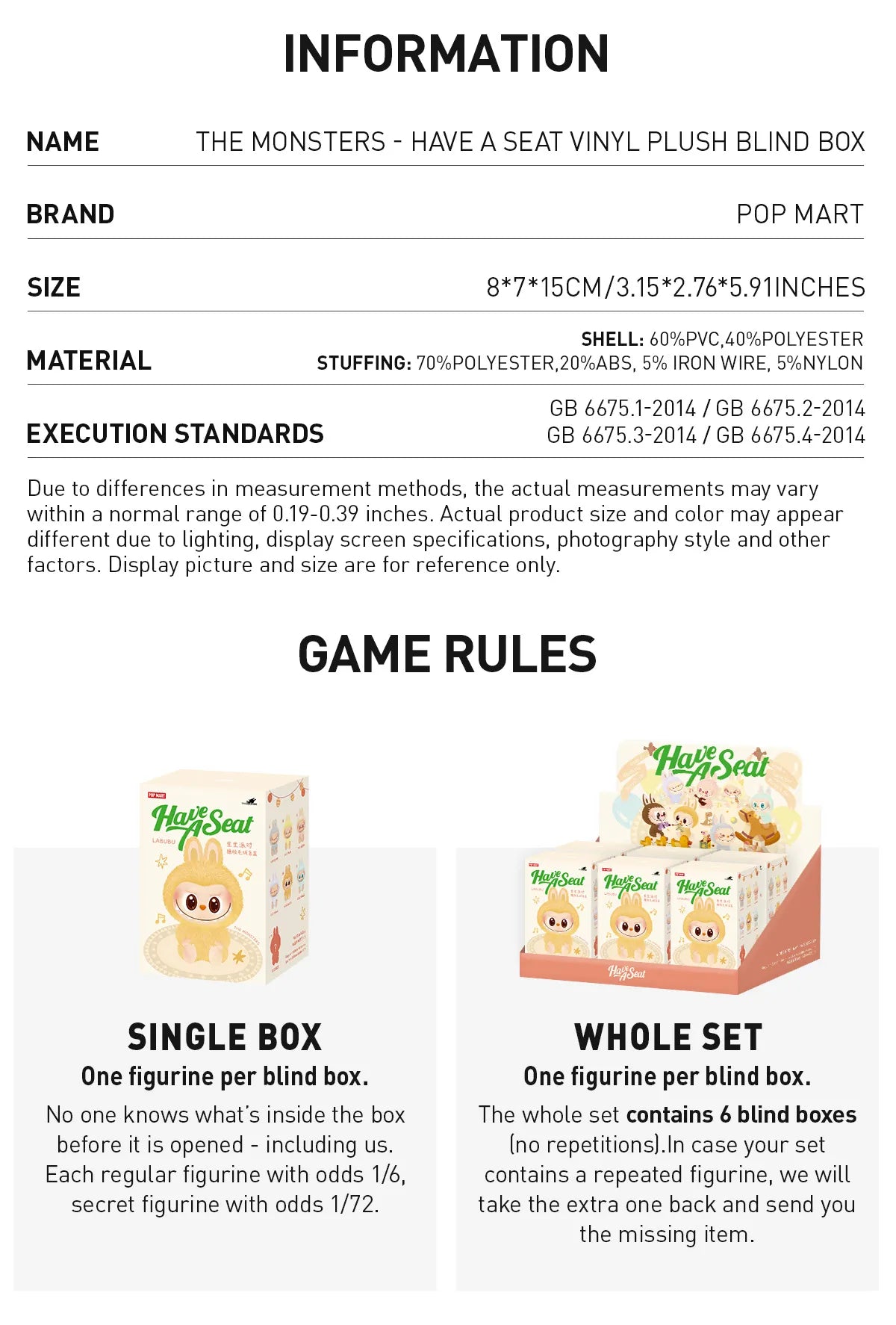 POP MART Labubu Have a Seat Blind Box - POP MART blind-box Blind Box Collectible at Mega Claw, product image 3