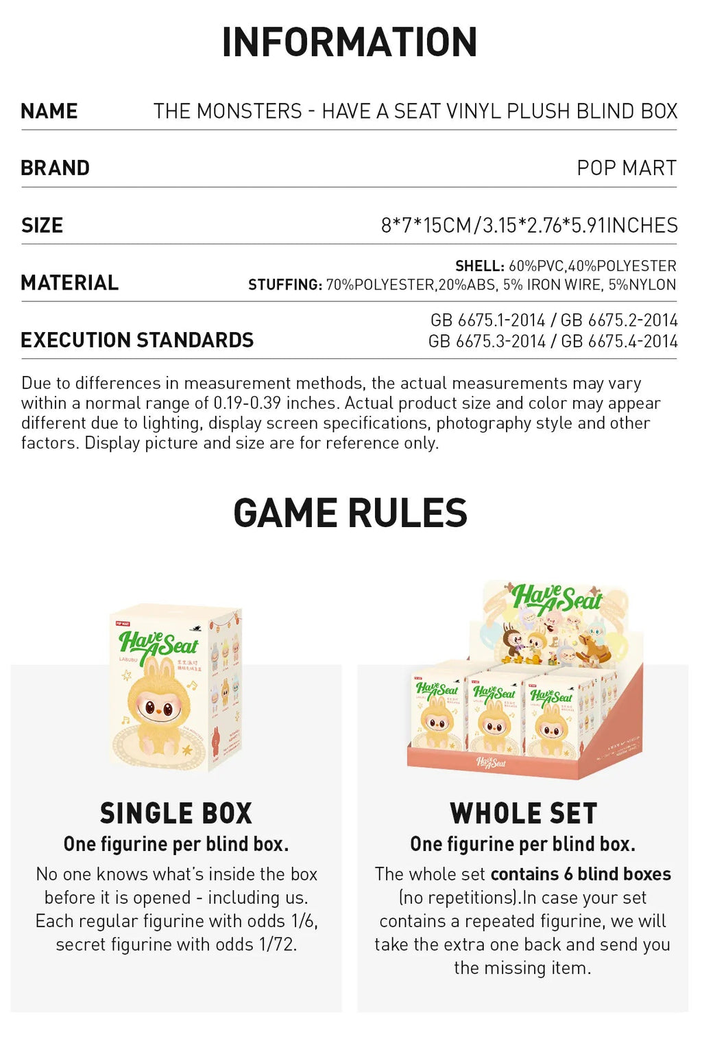 POP MART Labubu Have a Seat Blind Box - POP MART blind-box Blind Box Collectible at Mega Claw, product image 3